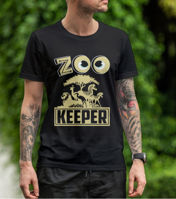 ZOO KEEPER Lion Giraffe Zebra Safari T-Shirt