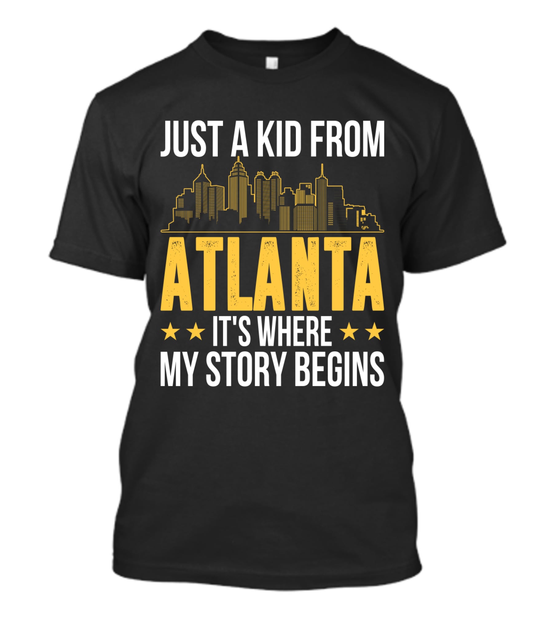 Just A Kid From Atlanta It's Where My Story Begins Skyline T-Shirt