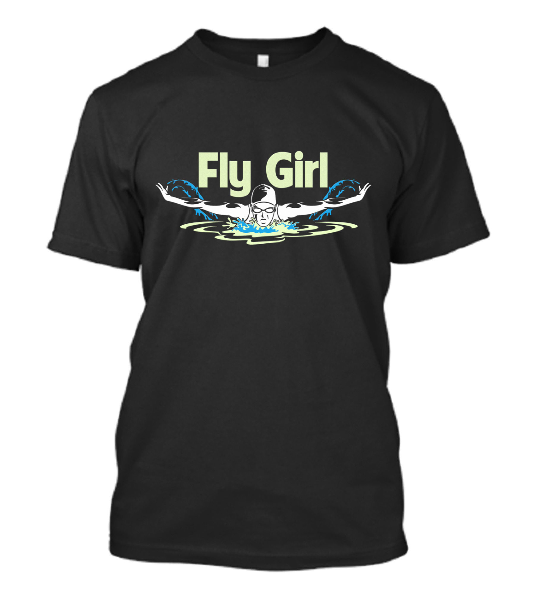 Fly Girl Butterfly Stroke Swimmer T-Shirt