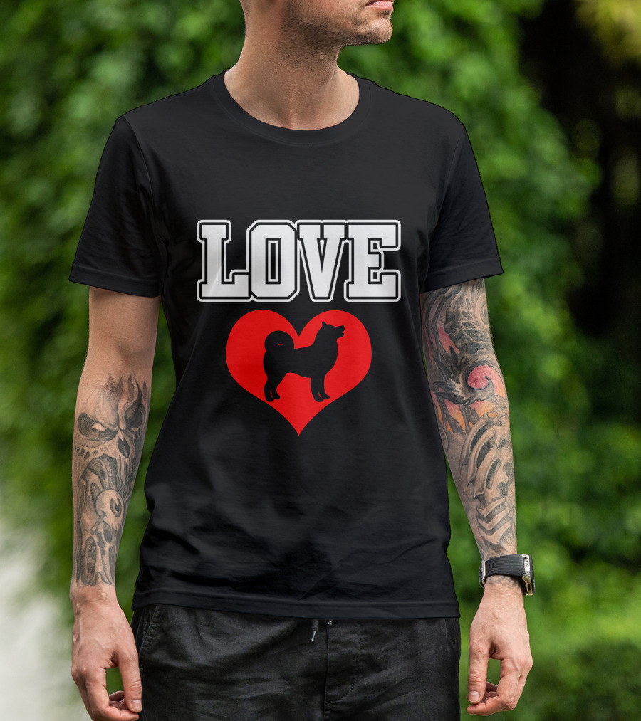 LOVE Heart Shiba Inu Dog Pet Lover T-Shirt