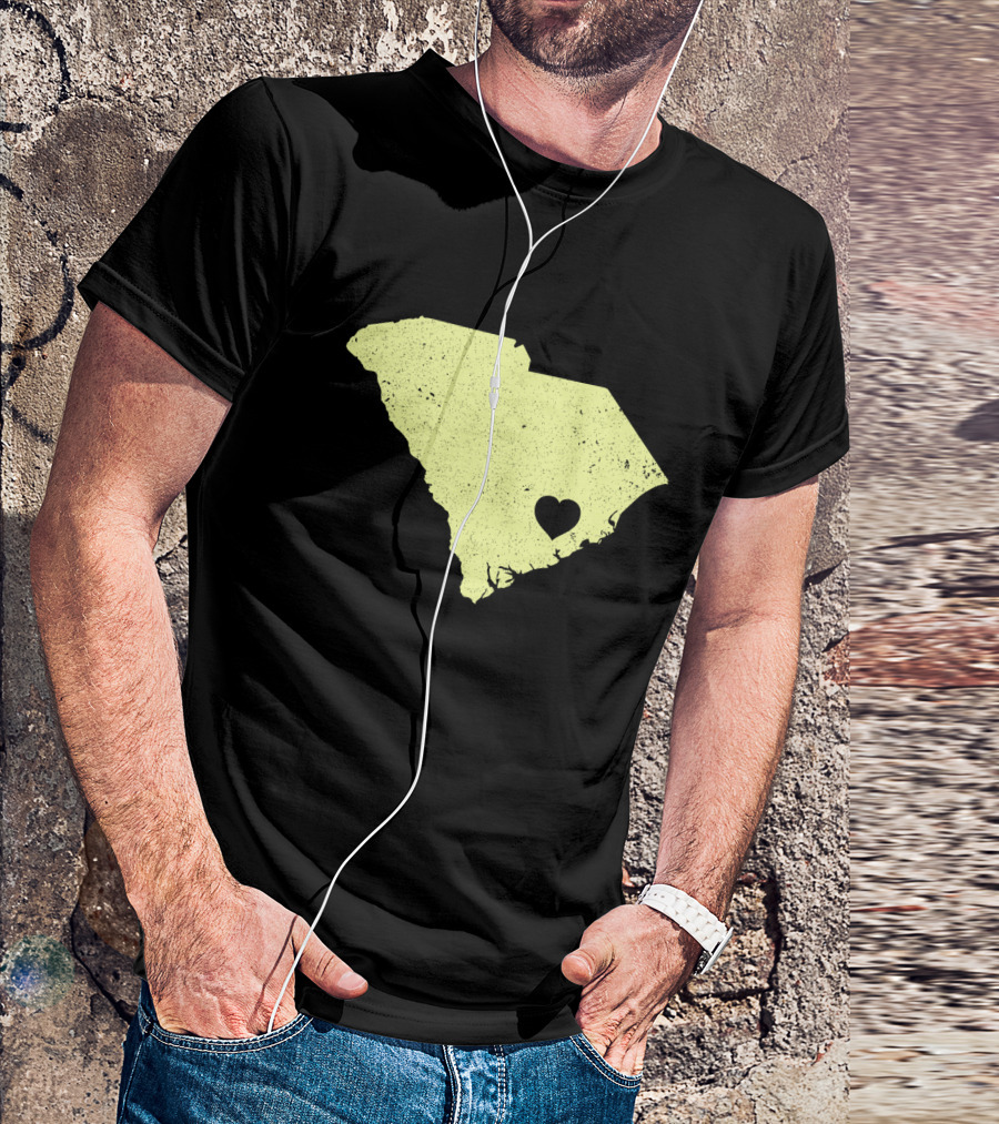 South Carolina Map Heart Charleston Love T-Shirt
