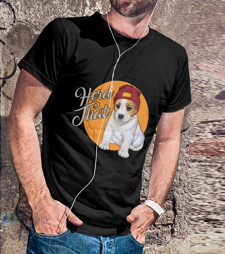 Herd That Jack Russell Dog In Cute Beanie For Animal Lovers T-Shirt