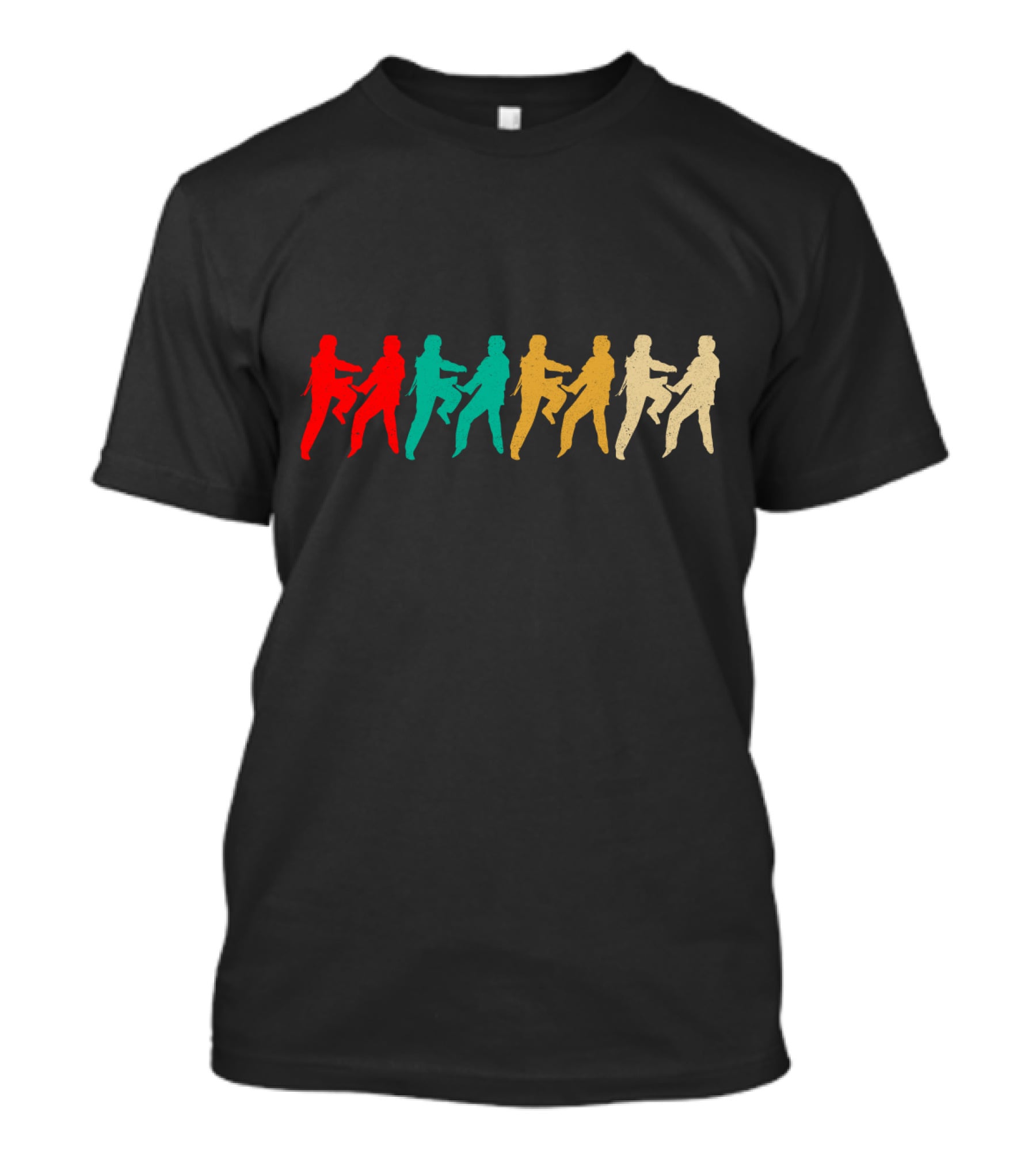 Vintage Taekwondo Retro Colored Martial Arts T-Shirt