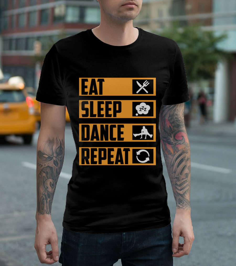 Eat Sleep Dance Repeat Iconic Lifestyle Steps T-Shirt