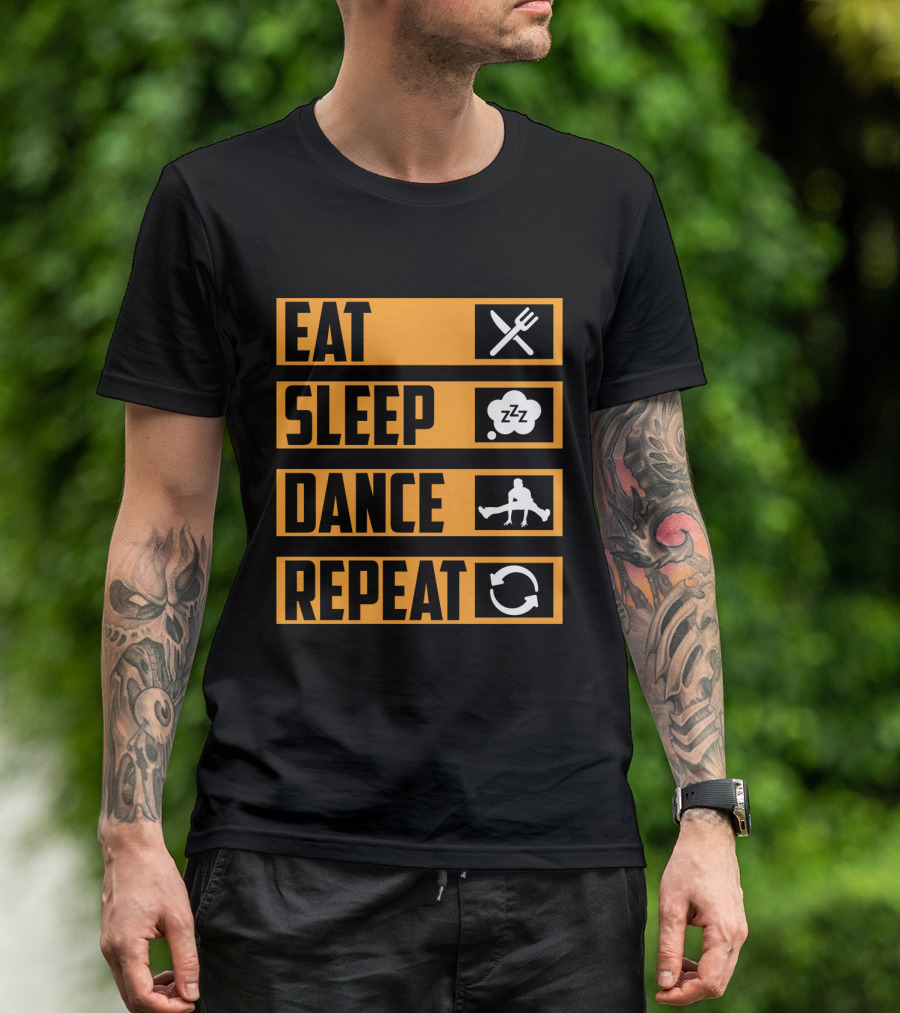 Eat Sleep Dance Repeat Iconic Lifestyle Steps T-Shirt