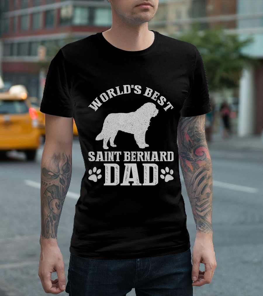 WORLD'S BEST SAINT BERNARD DAD T-Shirt