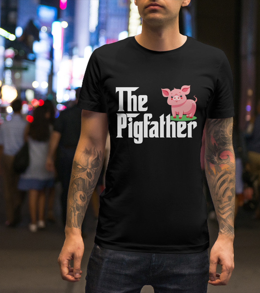 The Pigfather Mafia Movie Parody Pig T-Shirt