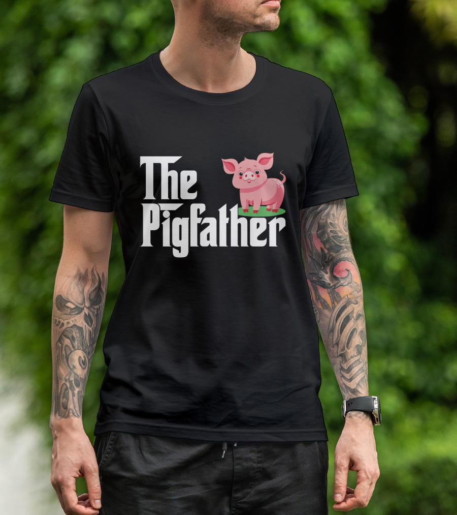 The Pigfather Mafia Movie Parody Pig T-Shirt