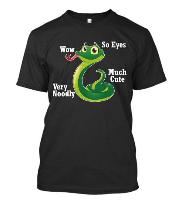 Wow Very Noodly So Eyes Much Cute Funny Snake T-Shirt