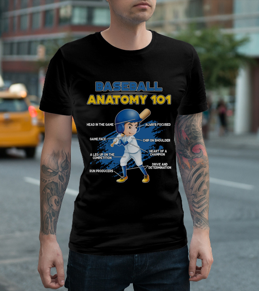 BASEBALL ANATOMY 101 HEAD IN THE GAME GAME FACE A LEG UP ON THE COMPETITION RUN PRODUCERS ALWAYS FOCUSED CHIP ON SHOULDER HEART OF A CHAMPION DRIVE AN