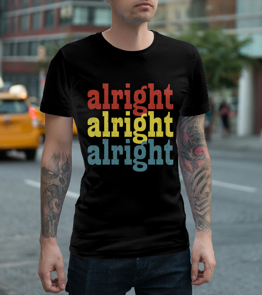Alright Alright Alright Repeat Distressed Vintage 70s T-Shirt