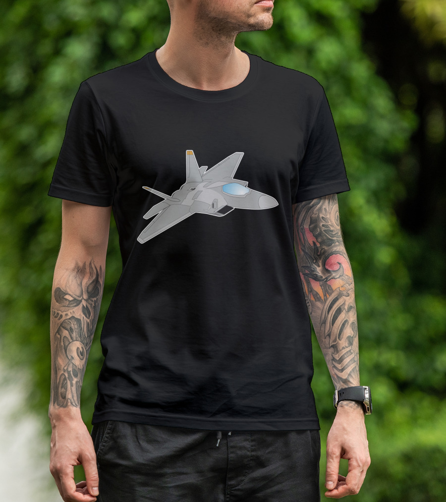 Airplane Force Fighter Combat Military F22 Raptor Jet T-Shirt