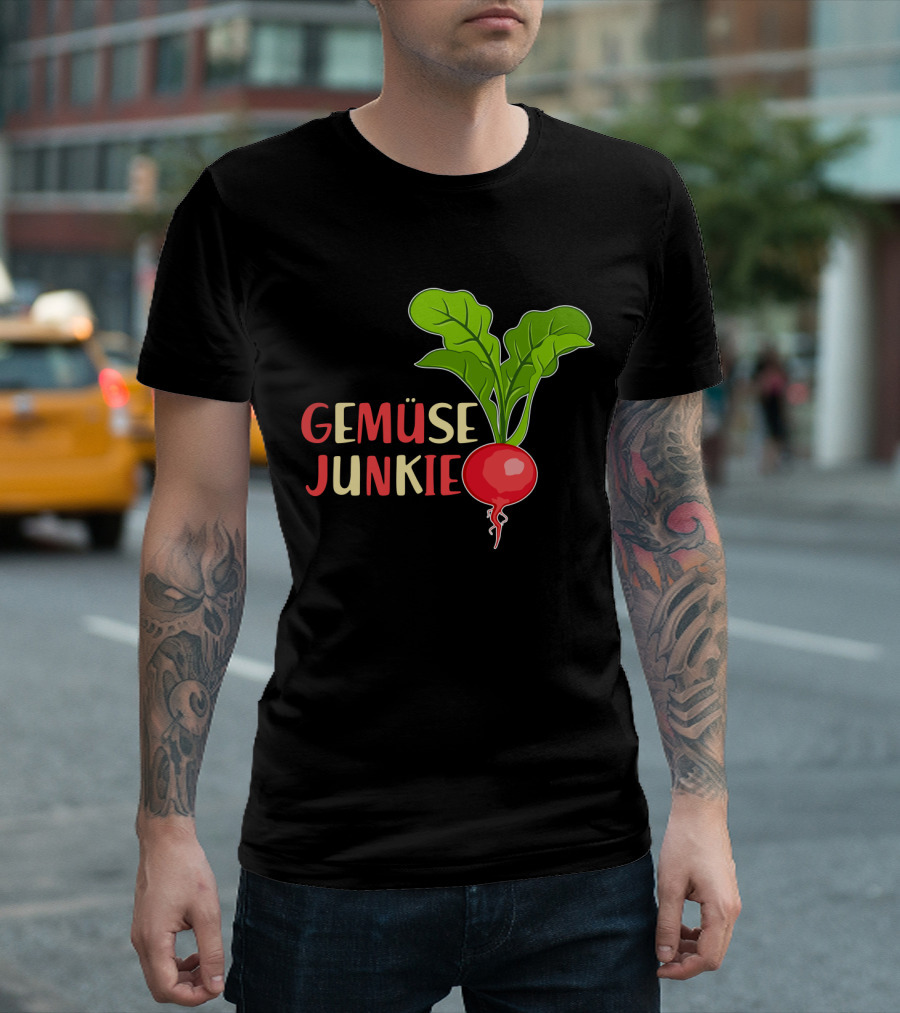 Gemüse Junkie Radish Enthusiast Vibrant Vegetable Lover T-Shirt