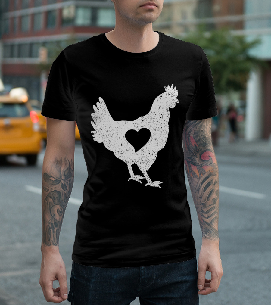 Love Chicken Heart Cutout T-Shirt