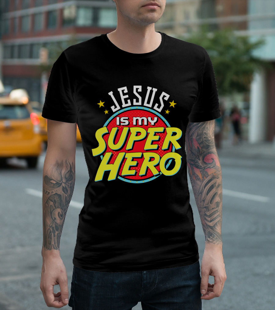 Jesus Is My Superhero Vintage Comic T-Shirt