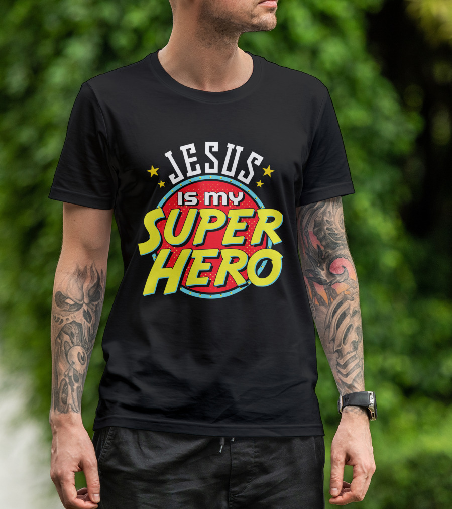 Jesus Is My Superhero Vintage Comic T-Shirt