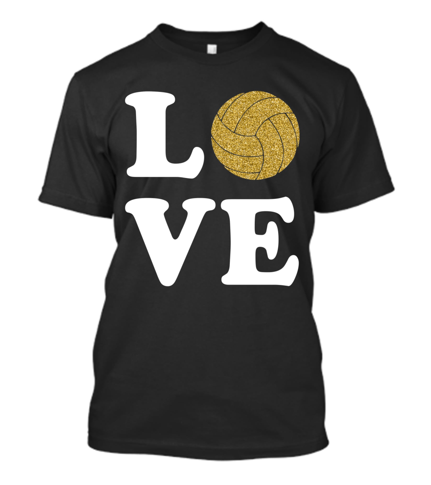 LOVE Volleyball Glitter Ball T-Shirt