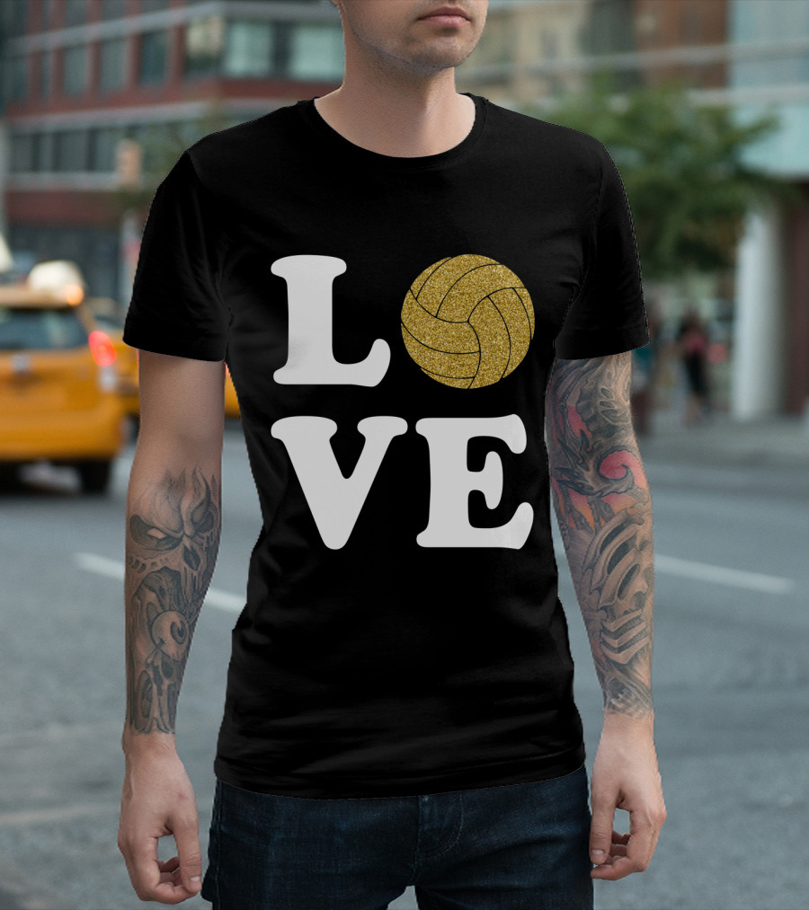 LOVE Volleyball Glitter Ball T-Shirt