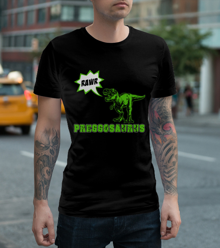 RAWR Preggosaurus T-Rex Fun T-Shirt