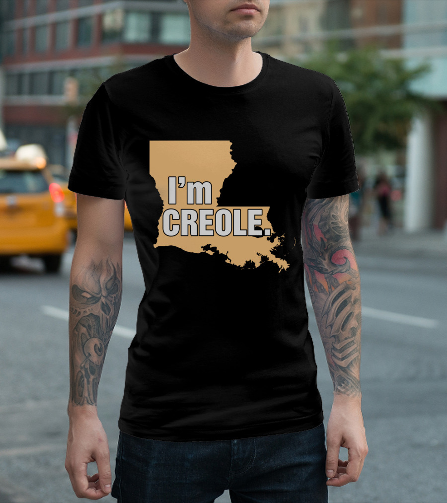 I'm Creole Louisiana Map T-Shirt