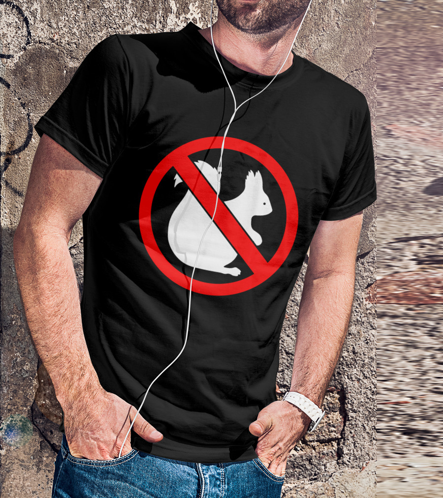 No Squirrel Symbol With Prohibition Sign T-Shirt