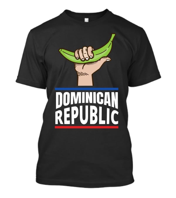 Dominican Republic Baseball Bandera Dominicana Hand Holding Banana T-Shirt