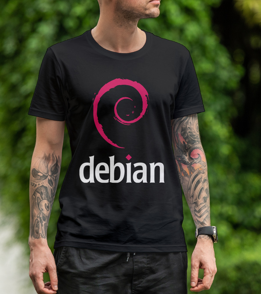 Debian Linux Logo Spiral T-Shirt