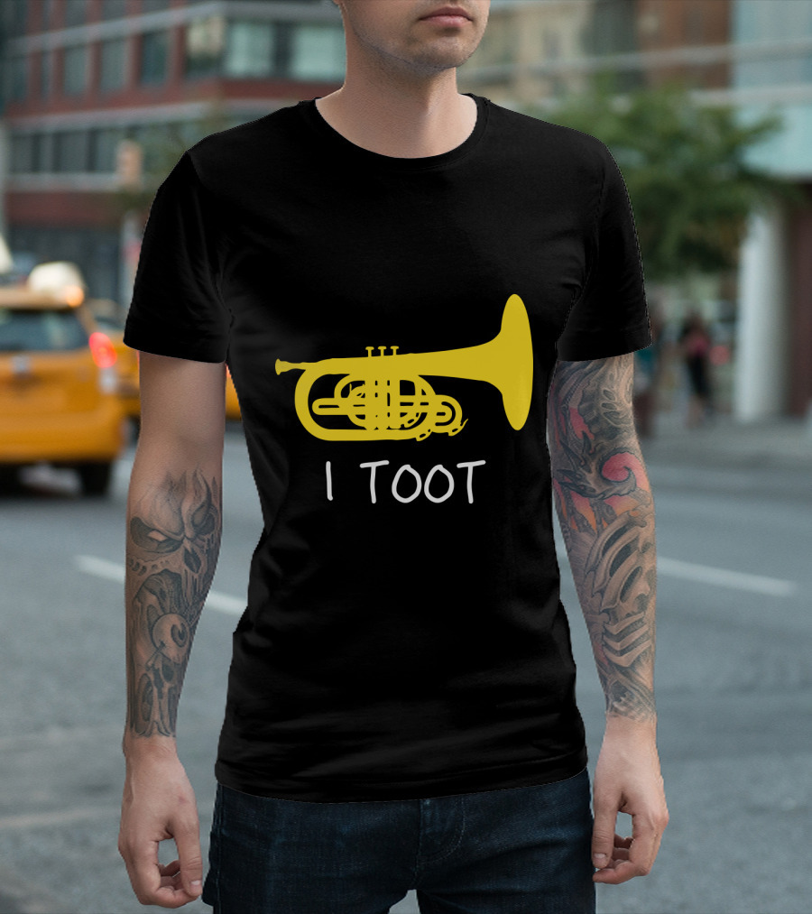 Funny Mellophone I Toot Yellow Instrument T-Shirt