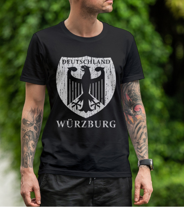 Deutschland Würzburg German Eagle Emblem T-Shirt