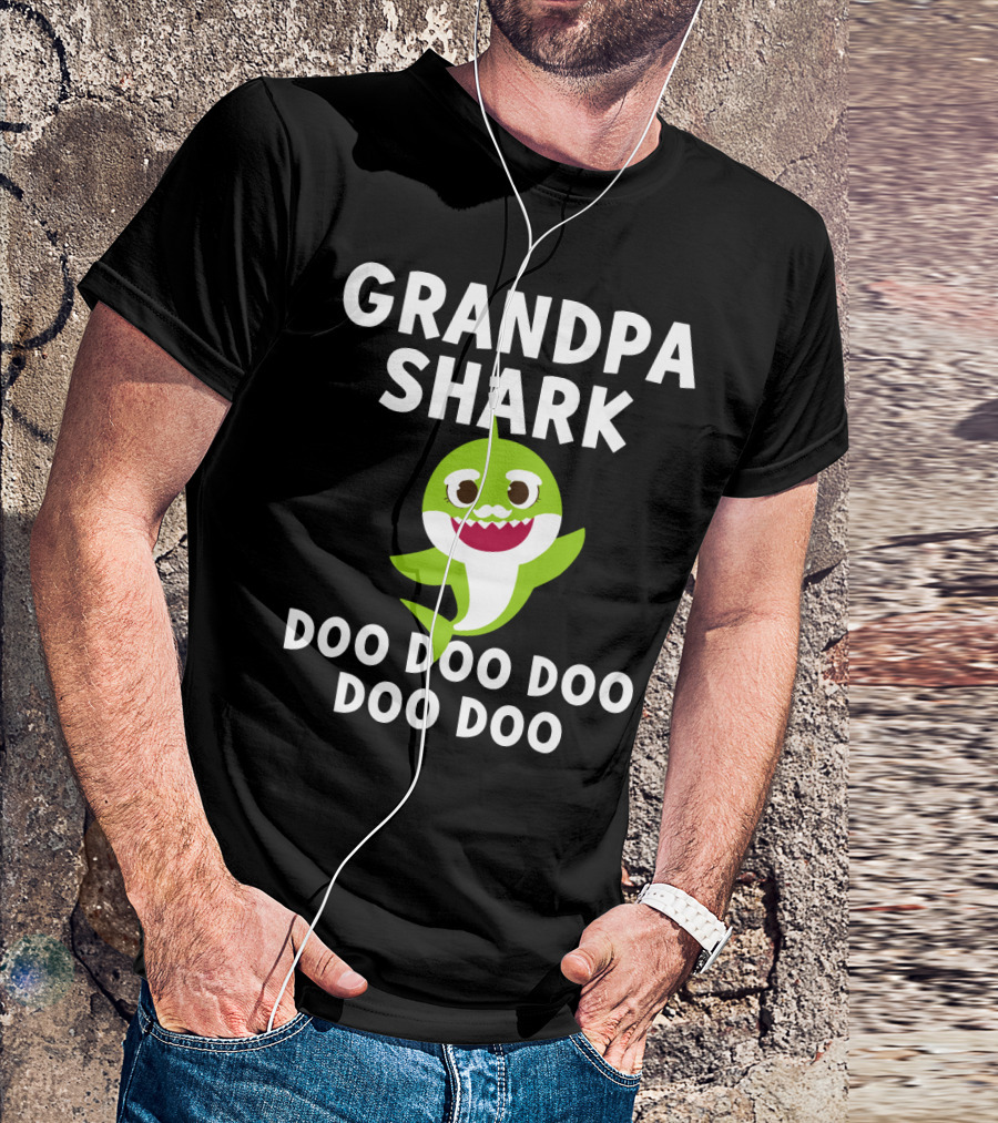 Grandpa Shark Doo Doo Doo Doo Mens Pinkfong T-Shirt