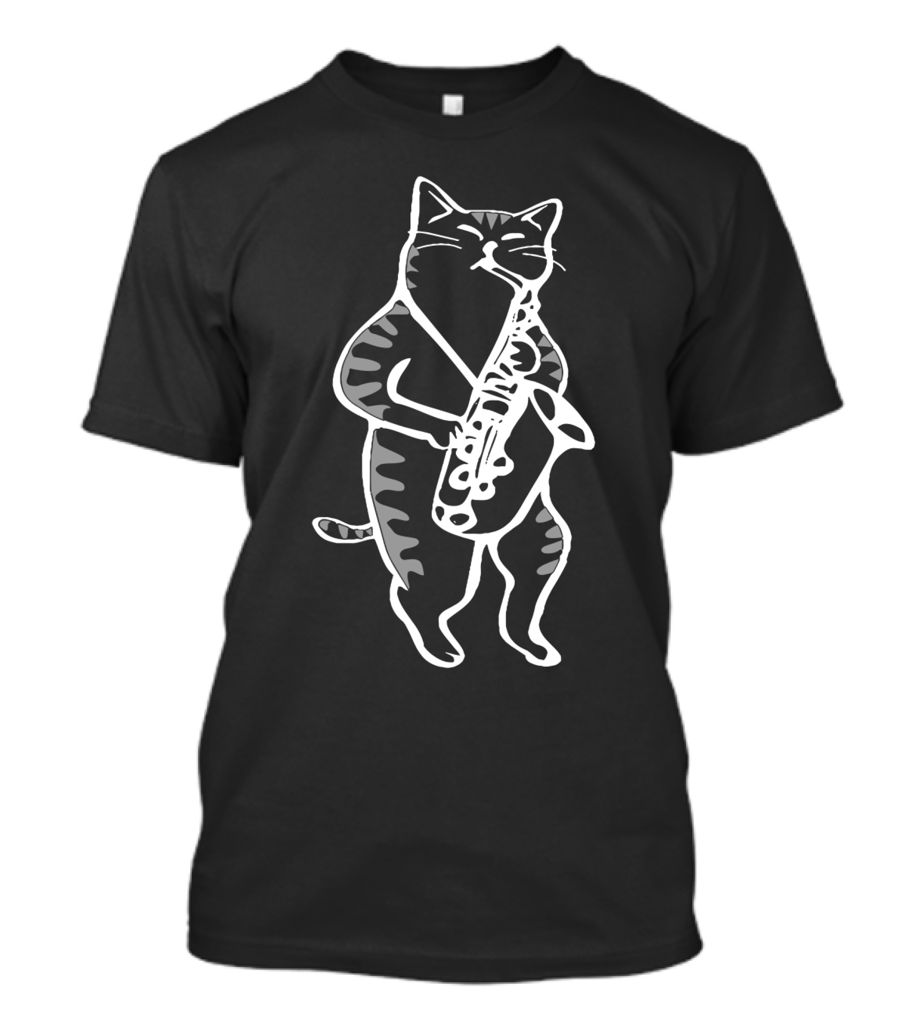 Jazz Saxophone Cat Jazz Day T-Shirt