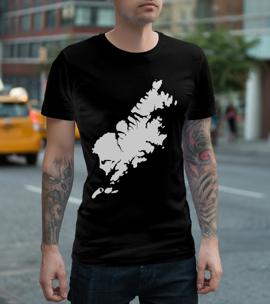 Kodiak Island Alaska Map Outline Home State T-Shirt