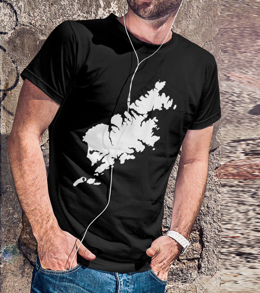 Kodiak Island Alaska Map Outline Home State T-Shirt