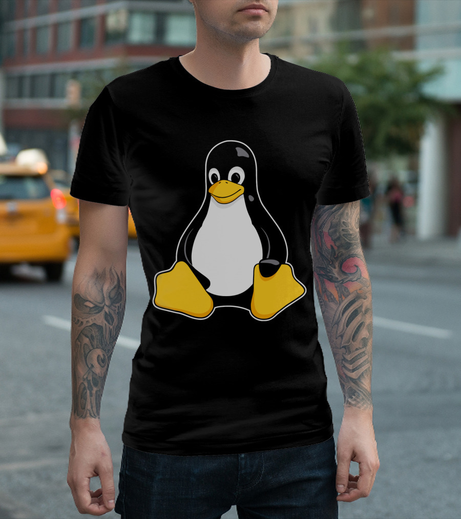 Tux the Penguin Linux Mascot Enhanced Linux Mascot Tux T-Shirt