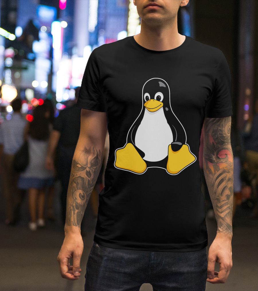 Tux The Penguin Linux Mascot Enhanced Linux Mascot Tux T-Shirt
