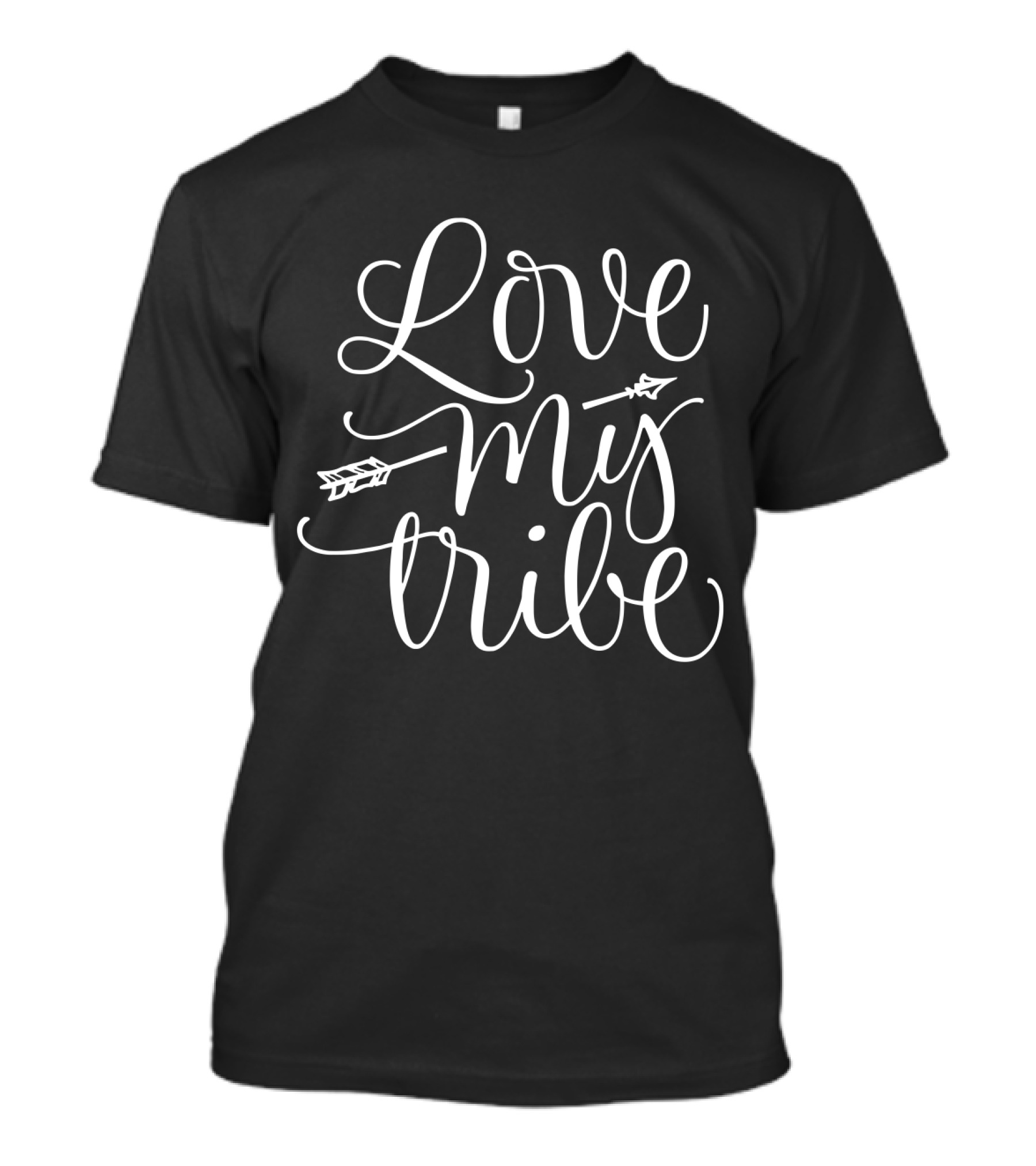 Love My Tribe Arrows Typography T-Shirt