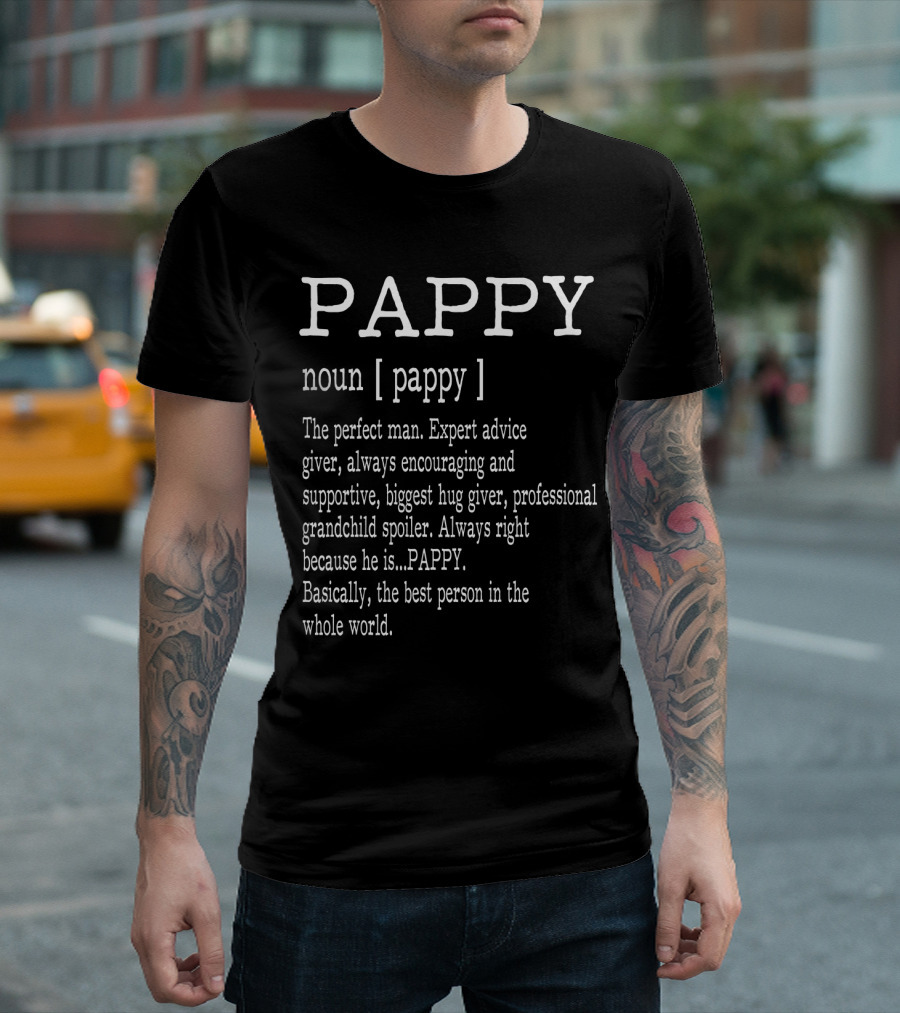 Pappy Noun Definition The Perfect Expert Advice Giver Encouraging Spoiler Hug Giver Best Person T-Shirt