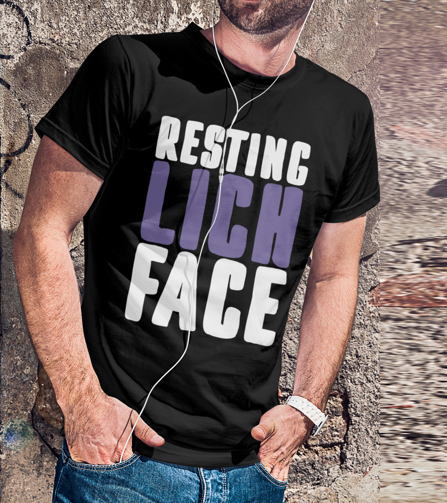 Resting Lich Face Dungeons Dragons Humor T-Shirt