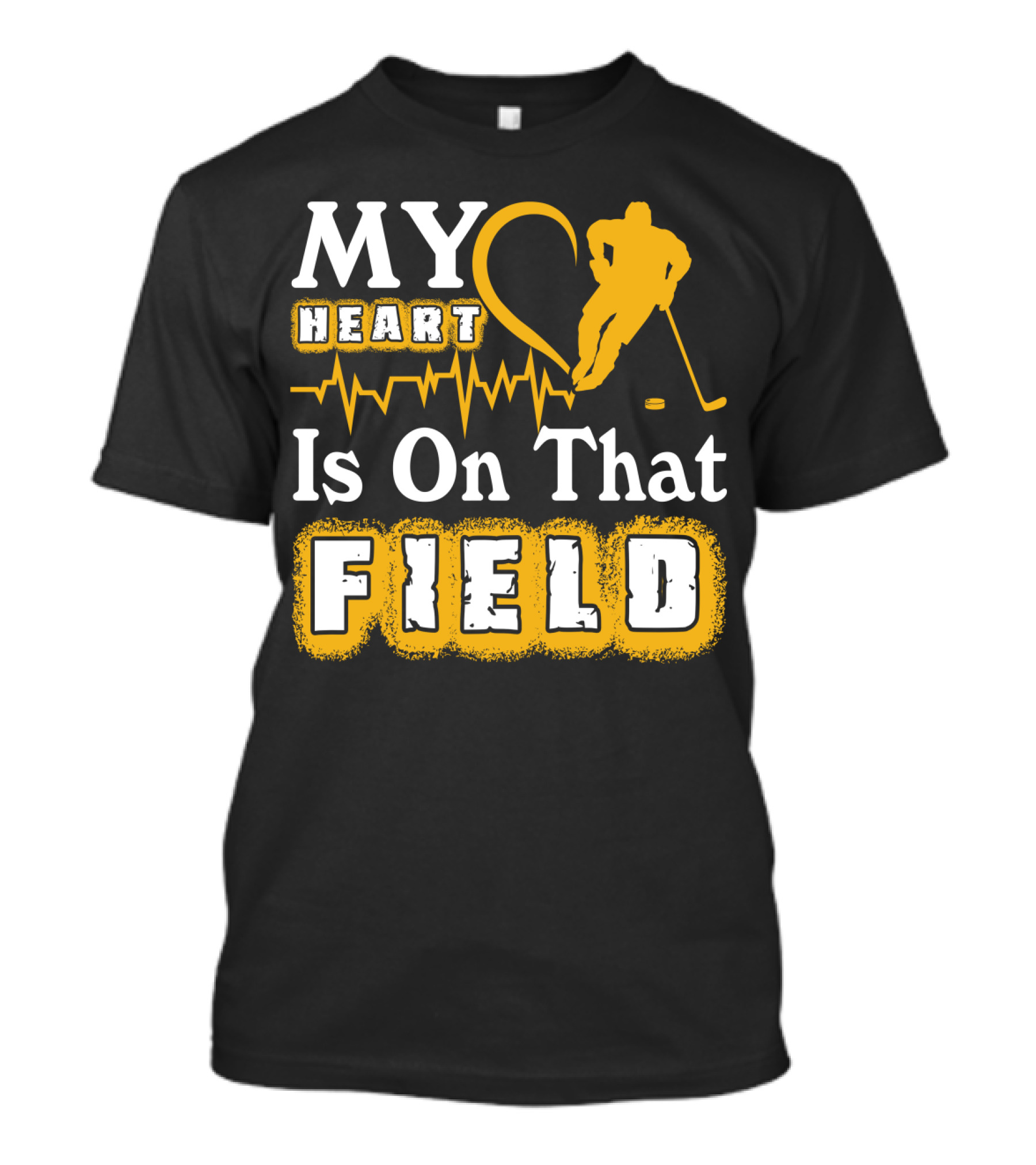 MY Heart Is On That Field Hockey Player Sports Enthusiast T-Shirt