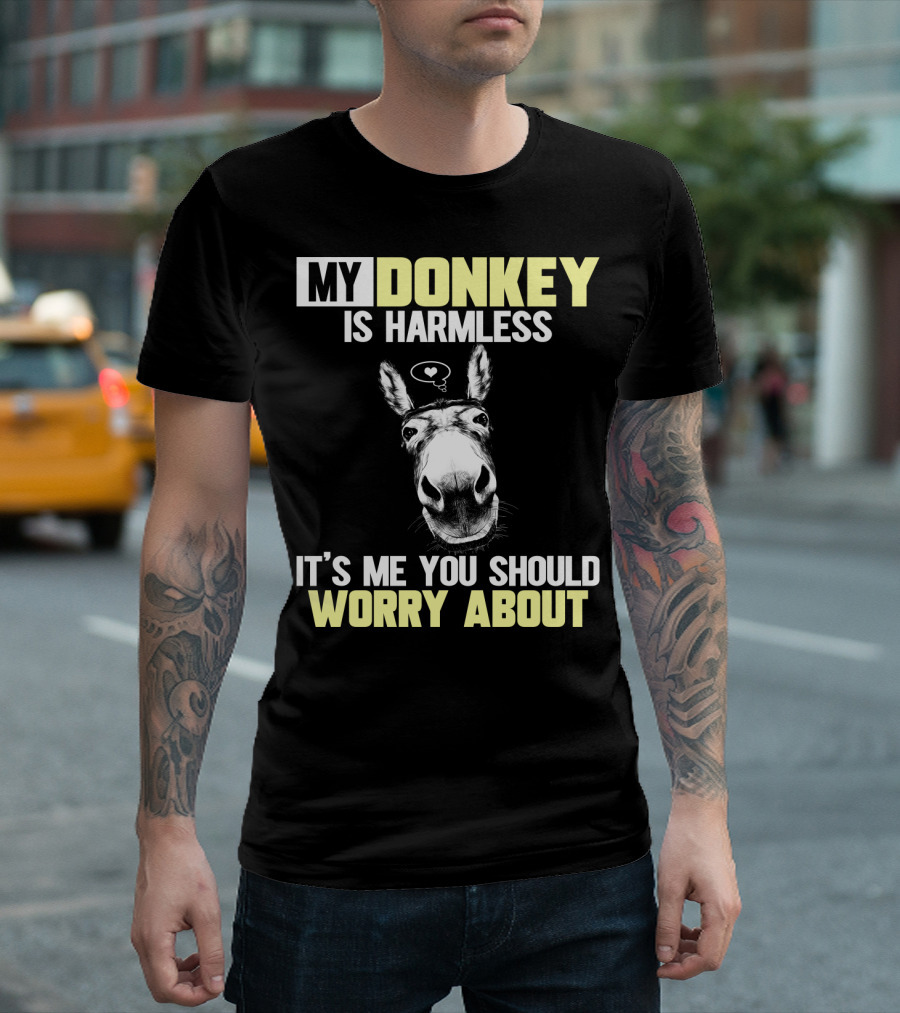 MY DONKEY IS HARMLESS IT'S ME YOU SHOULD WORRY ABOUT T-Shirt