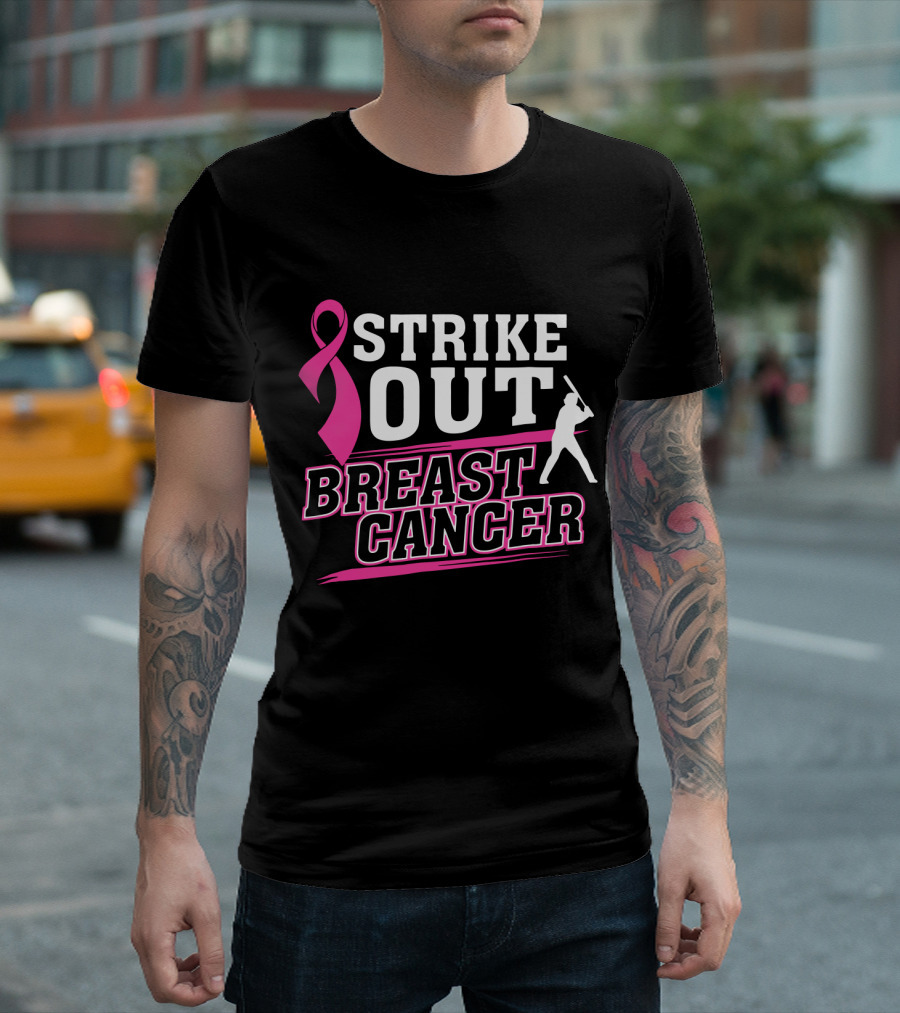 Strike Out Breast Cancer Awareness Baseball T-Shirt