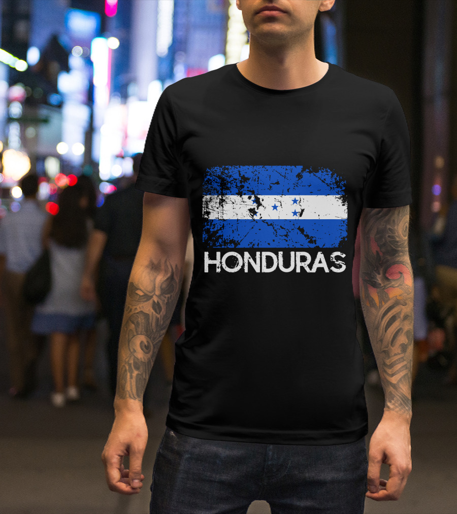 Honduran Flag Vintage Honduras Made In Honduras T-Shirt