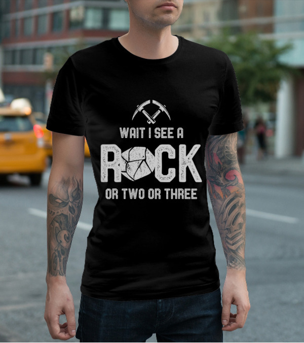 Wait I See A Rock Or Two Or Three T-Shirt
