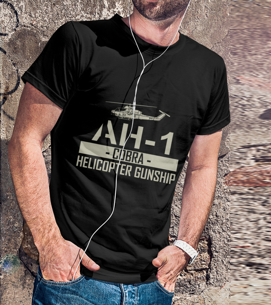 AH 1 Cobra Helicopter Gunship Retro Military T-Shirt