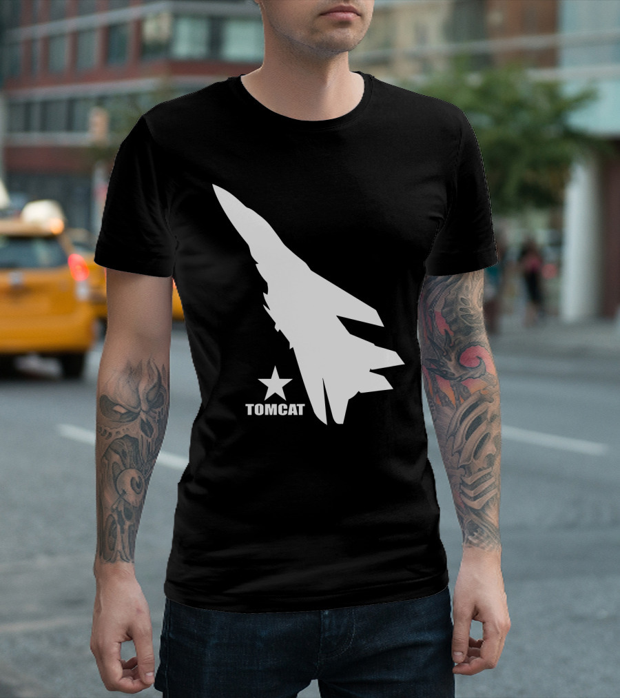 F 14 Tomcat Silhouette with Star T-Shirt