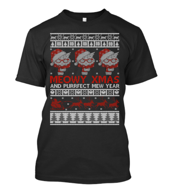 MEOWY XMAS AND PURRFECT MEW YEAR T-Shirt