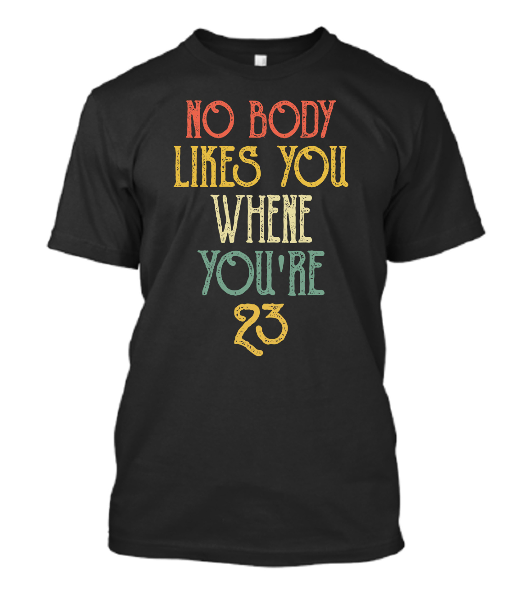 Vintage No Body Likes You When You're 23 T-Shirt
