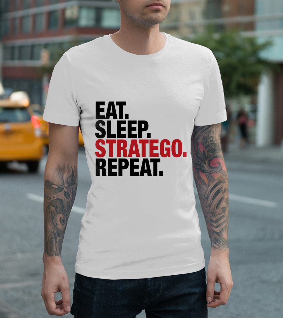EAT SLEEP STRATEGO REPEAT BOARD GAME CYCLE T-Shirt