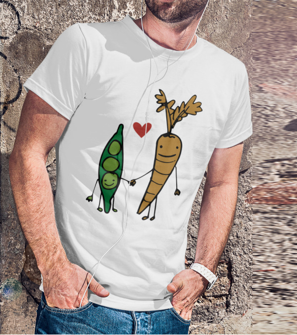 We Go Together Like Peas And Carrots Heart Connection T-Shirt