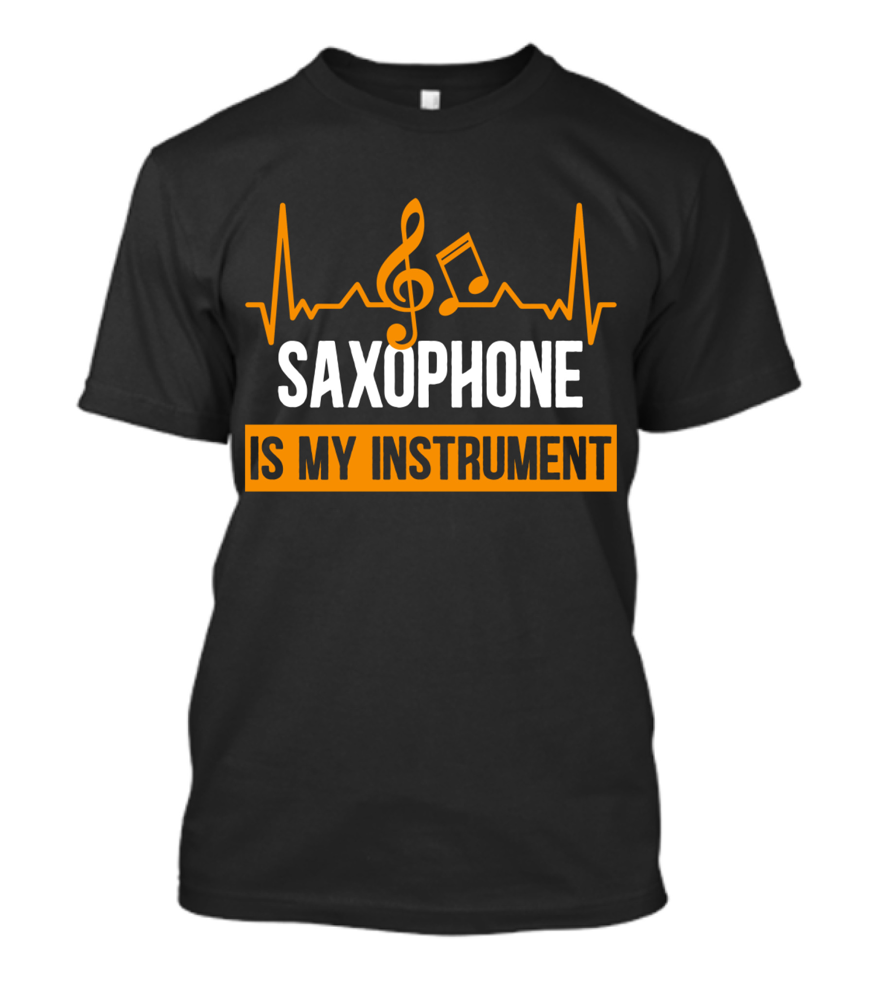 Saxophone Is My Instrument Music Notes And Heartbeat T-Shirt